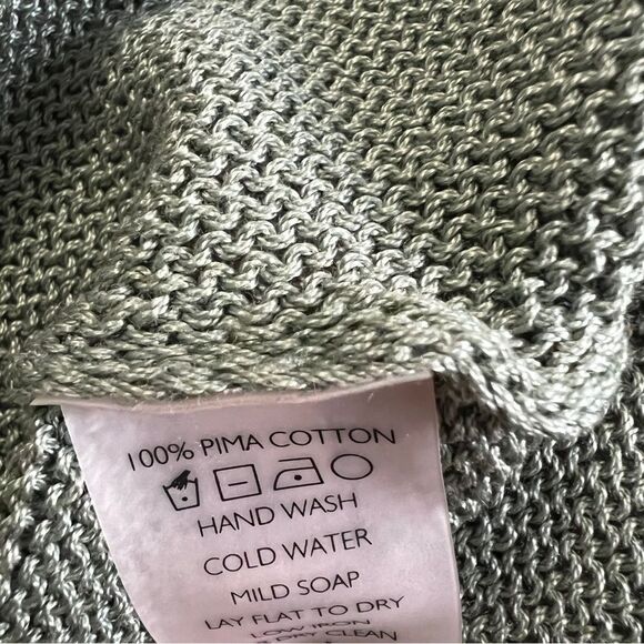 NEW Peruvian Connection Portobello Tunic Dress Green Pima Cotton Asymmetrical He - Picture 10 of 10